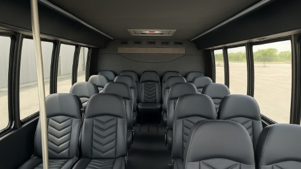 Interior of Charter Bus Company San Francisco's 28 Passenger Mini bus in San Francisco