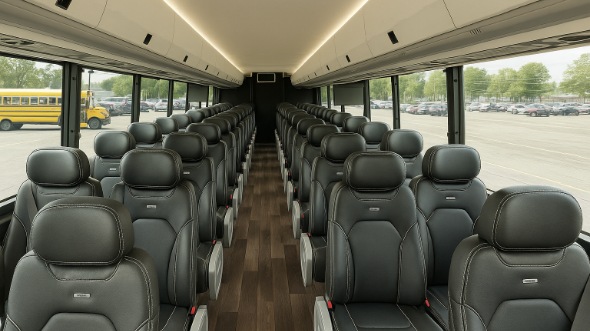 Interior of Charter Bus Company San Francisco's 30 Passenger Minibus in San Francisco