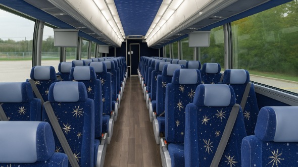 Interior of Charter Bus Company San Francisco's 50 Passenger Charter Bus in San Francisco