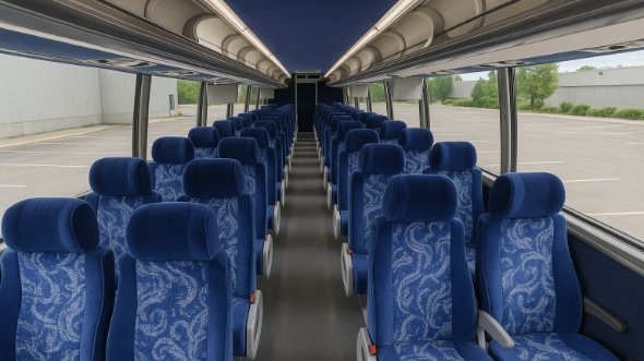 Interior of Charter Bus Company San Francisco's 54 Passenger Charter Bus in San Francisco