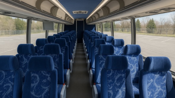 Interior of Charter Bus Company San Francisco's 56 Passenger Charter Bus in San Francisco