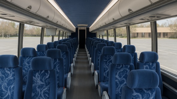 davis 54 passenger charter bus inside