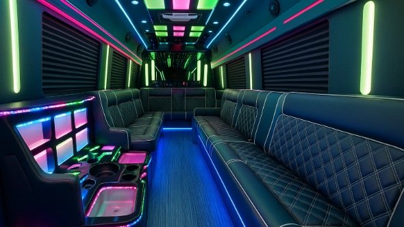 davis party bus rental inside